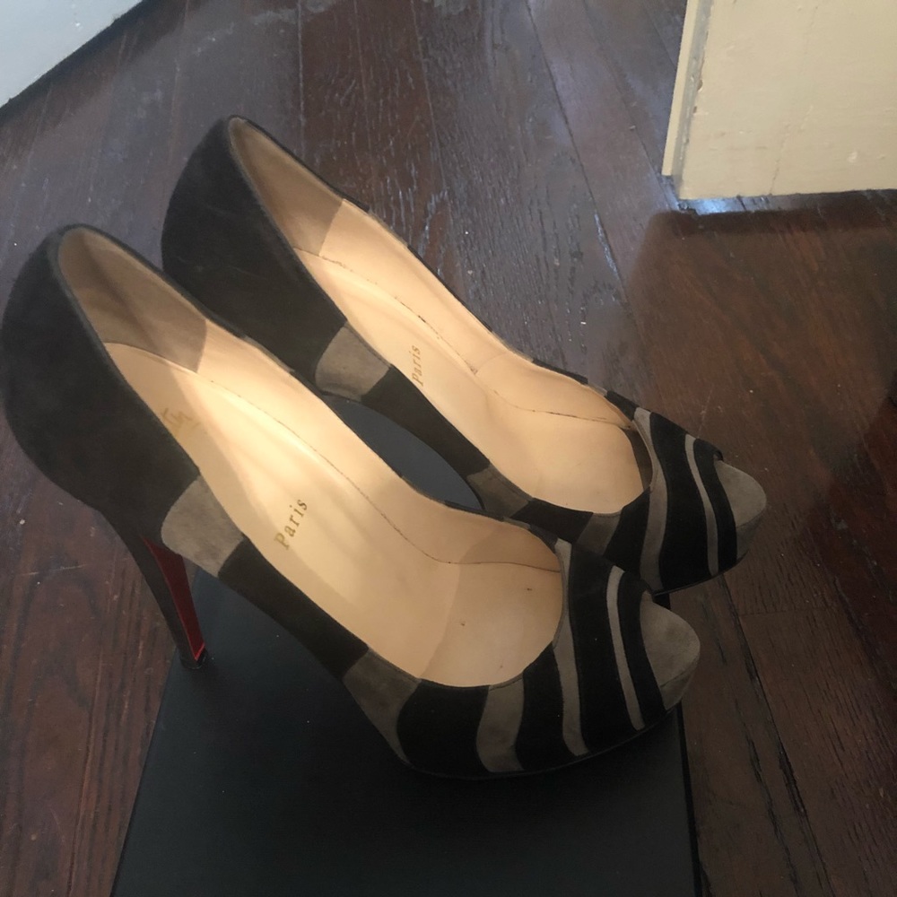Christian Louboutin Suede Platform Heels Size 40